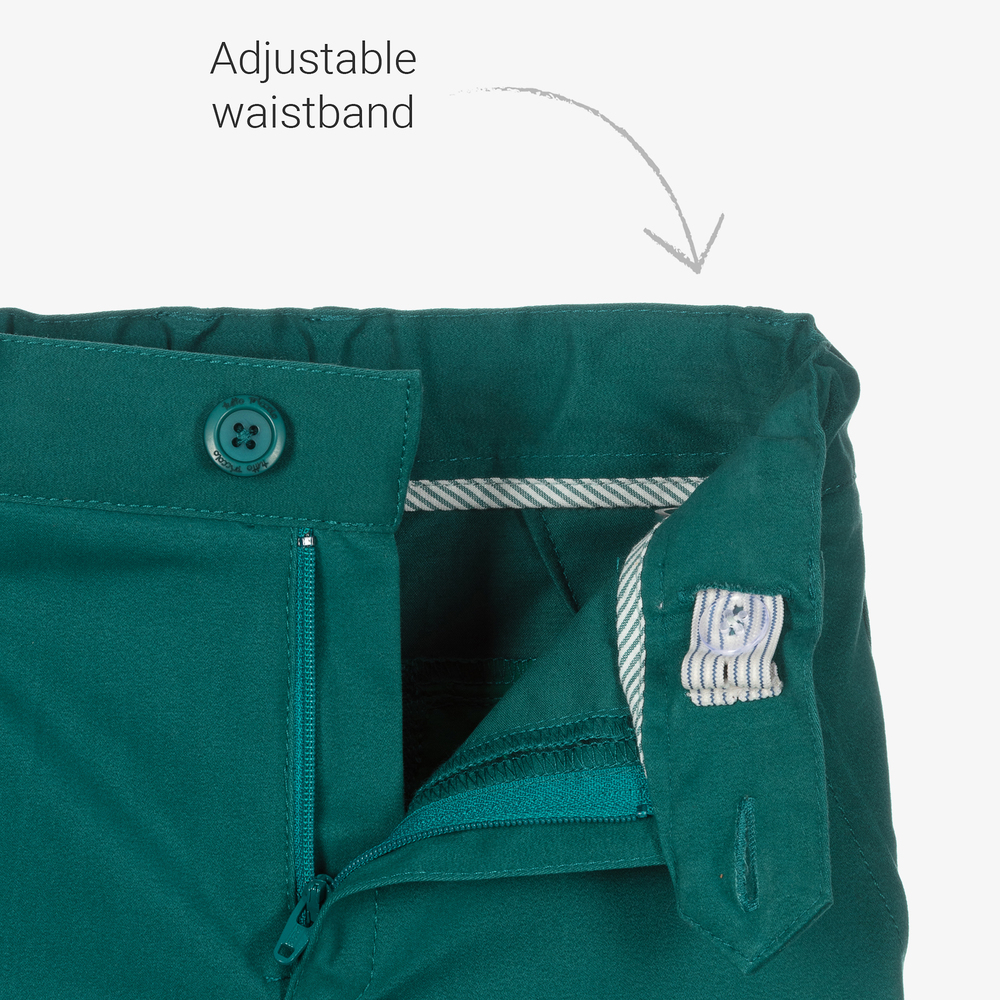 Tutto Piccolo-Красная рубашка и зеленые шорты из хлопка | Childrensalon Outlet