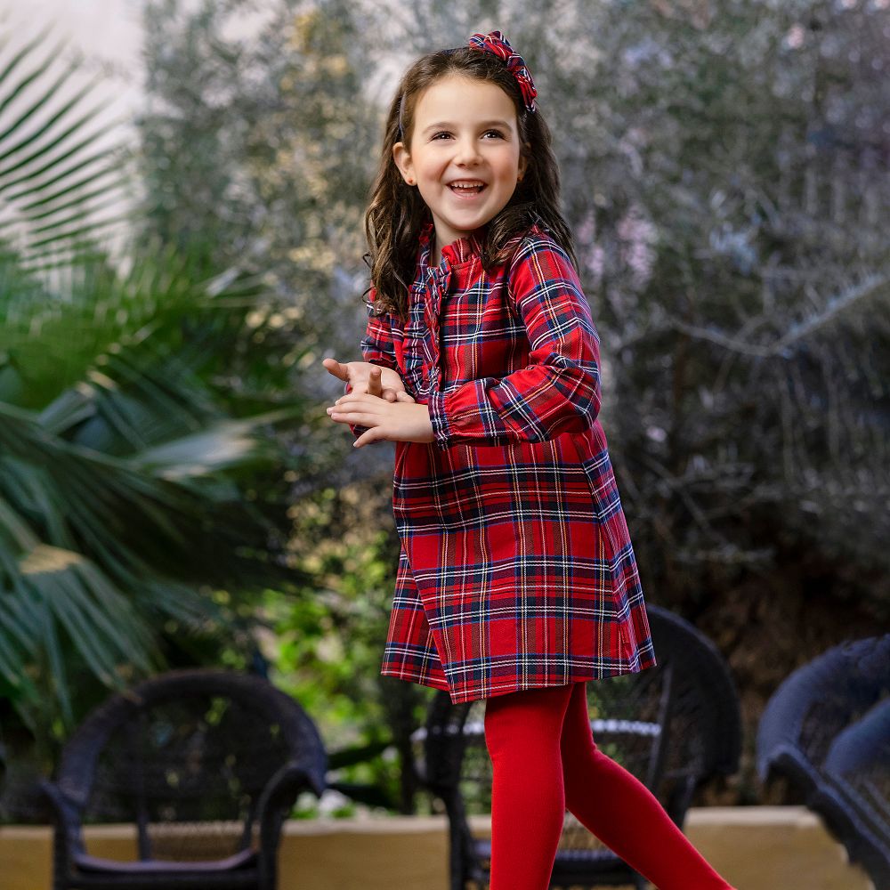 Red clearance tartan jumpsuit
