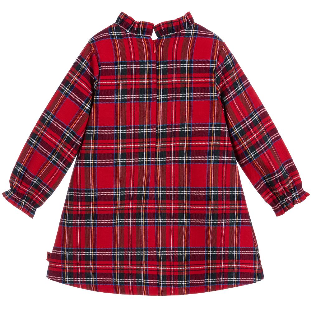 Tutto Piccolo-فستان تارتان وكولون لون أحمر، كحلي وأخضر | Childrensalon Outlet