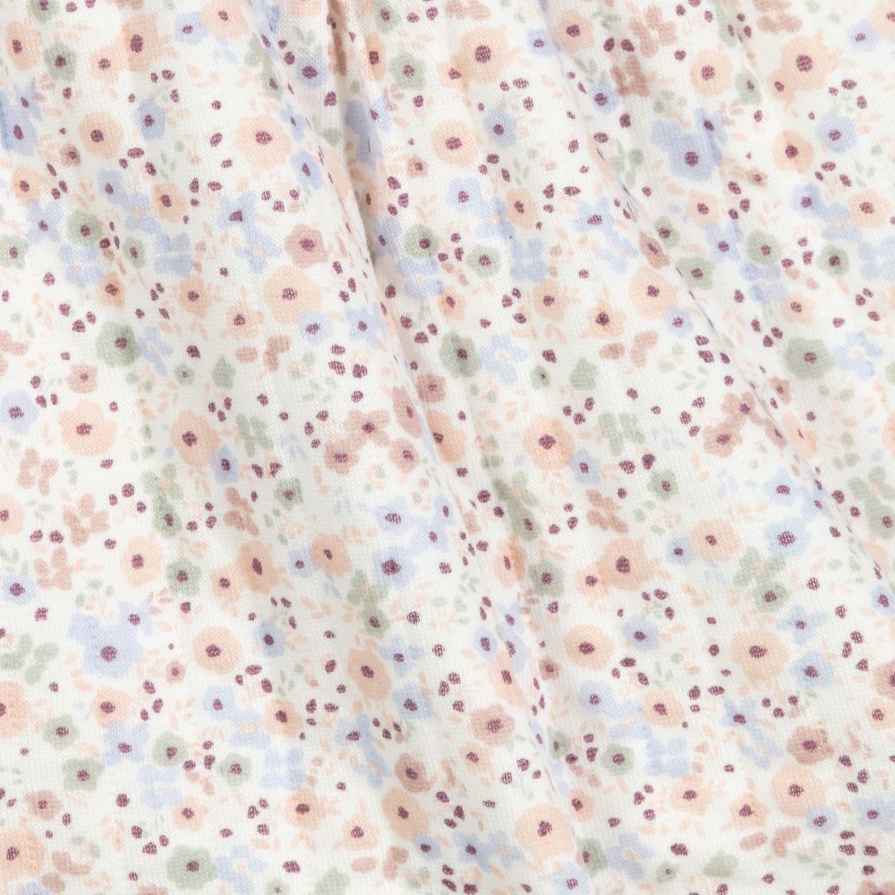 Tutto Piccolo-White & Beige Floral Dress Set | Childrensalon Outlet