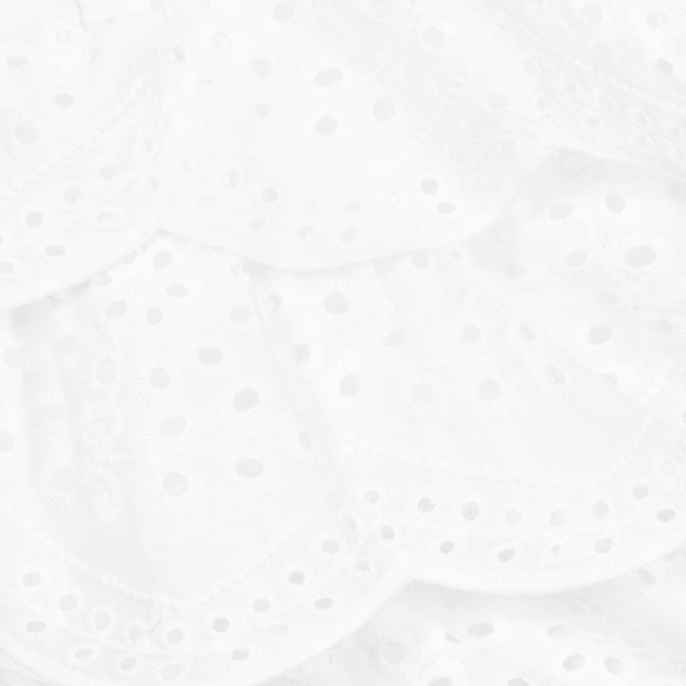 Tutto Piccolo-Белое платье с вышивкой ришелье | Childrensalon Outlet