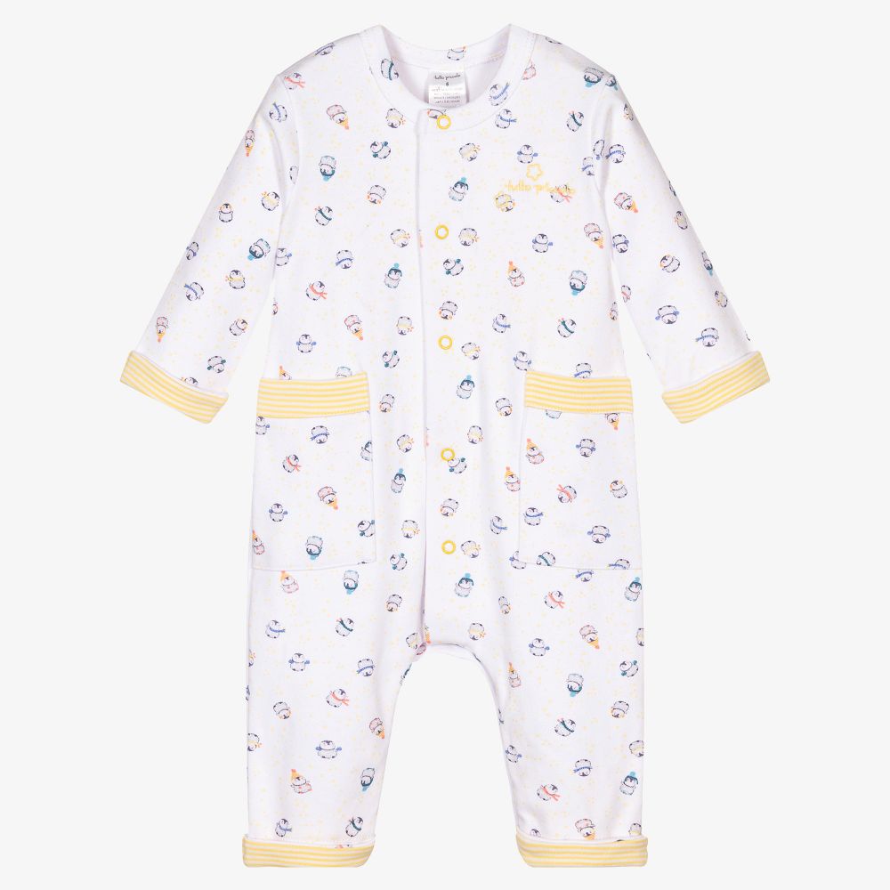 Tutto Piccolo-White Cotton Jersey Romper | Childrensalon Outlet