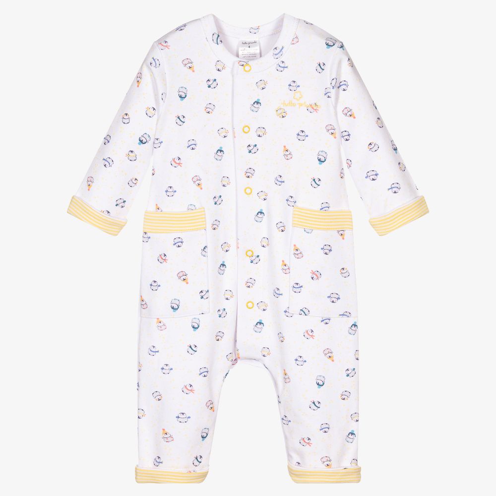 Tutto Piccolo - White Cotton Jersey Romper | Childrensalon