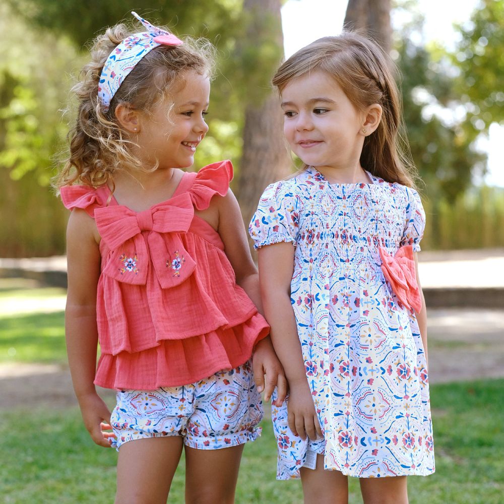 Tutto Piccolo White Floral Cotton Dress