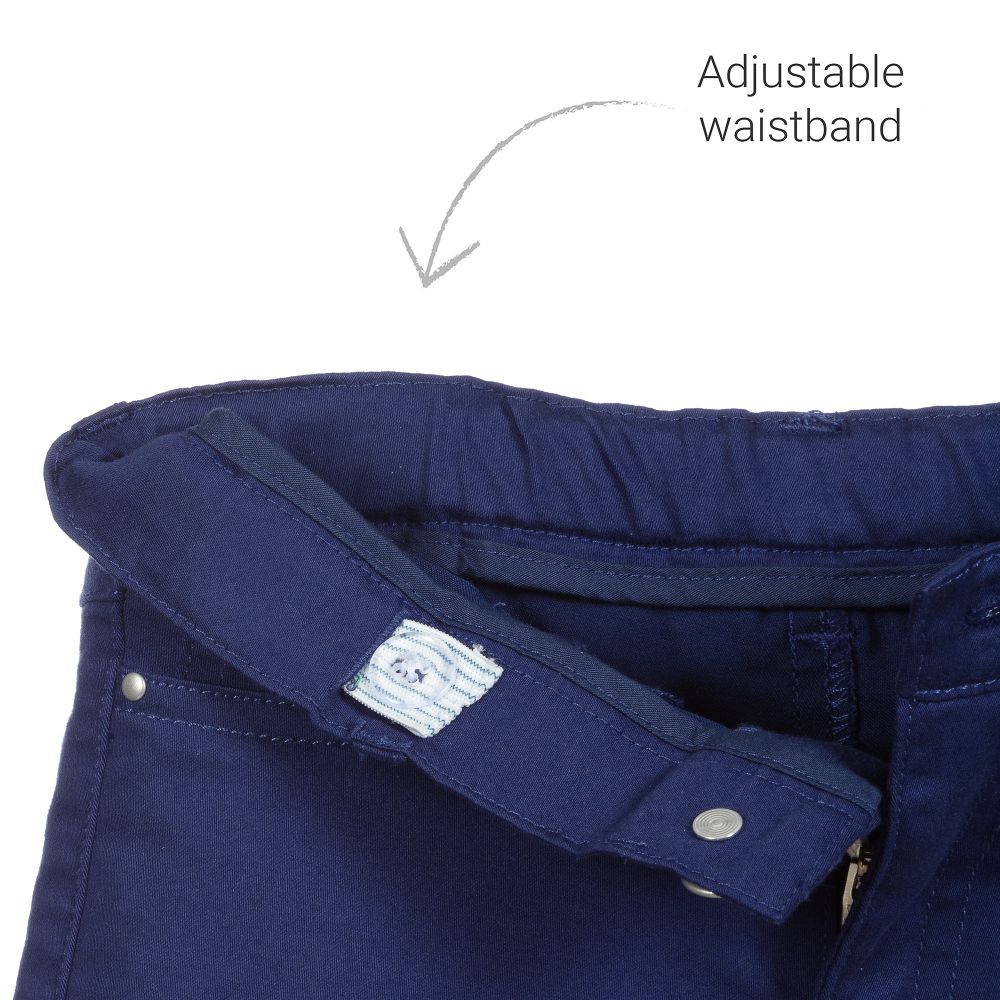 Tutto Piccolo-White & Navy Blue Shorts Set | Childrensalon Outlet