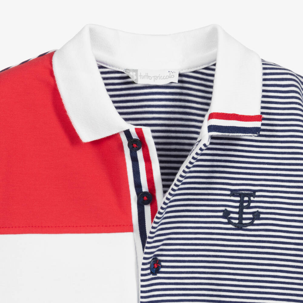 Tutto Piccolo-Бело-синий комплект с шортами | Childrensalon Outlet