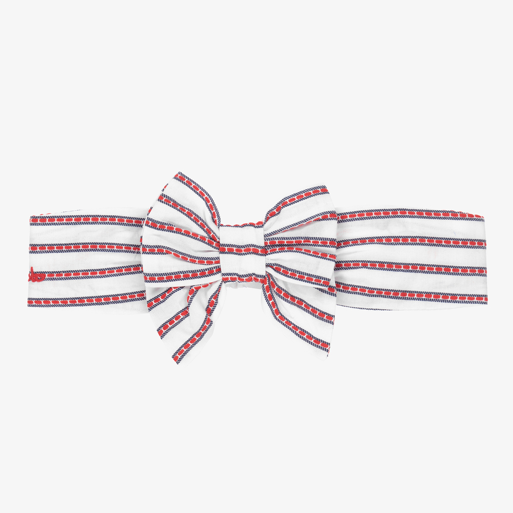 Tutto Piccolo - Bandeau blanc et rouge rayé | Childrensalon