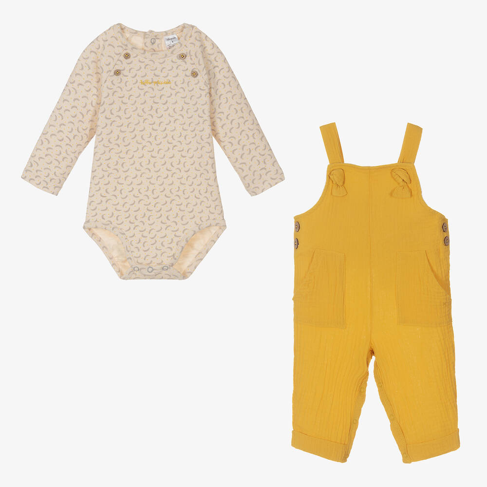 Tutto Piccolo-Боди и желтый полукомбинезон для малышей | Childrensalon Outlet