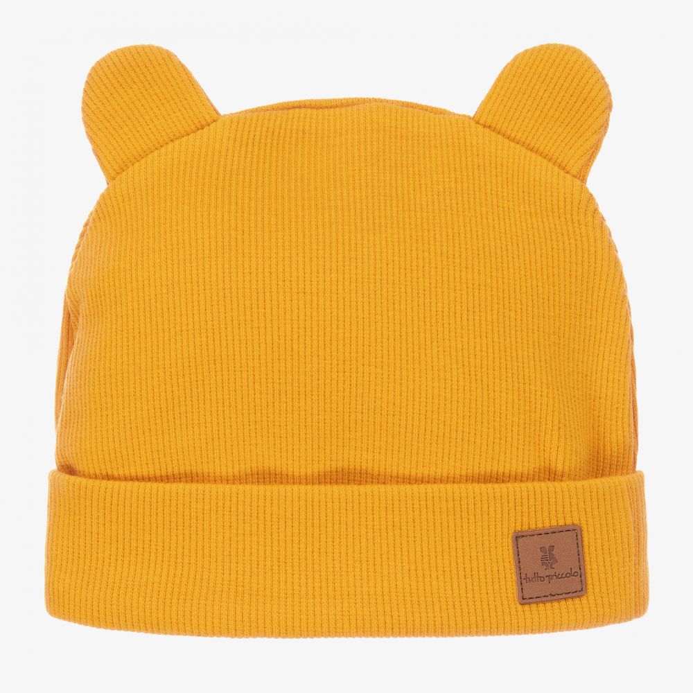 Tutto Piccolo - قبعة قطن محبوك لون أصفر موتارد للأولاد | Childrensalon