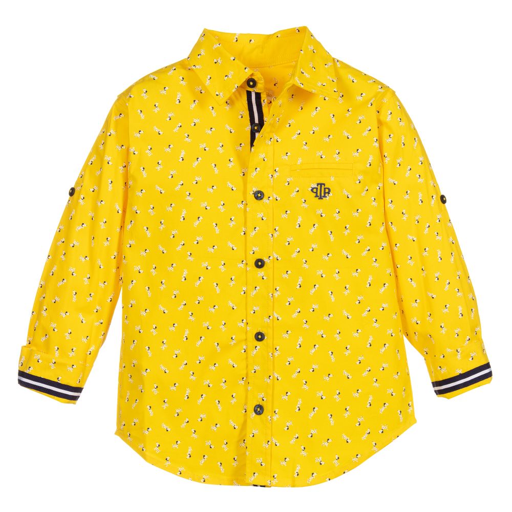 Tutto Piccolo-Yellow & White Trouser Set | Childrensalon Outlet