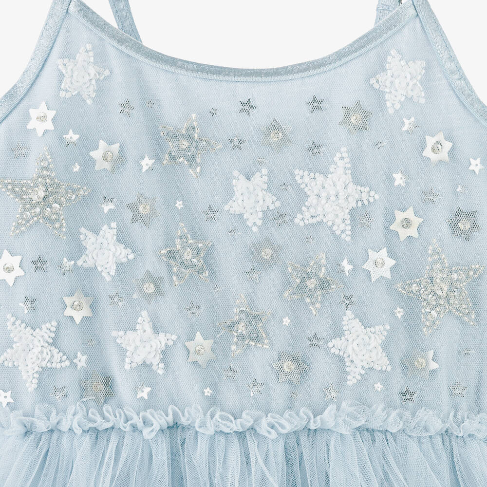 Tutu du Monde-Baby Girls Blue Tulle Star Tutu Dress | Childrensalon Outlet