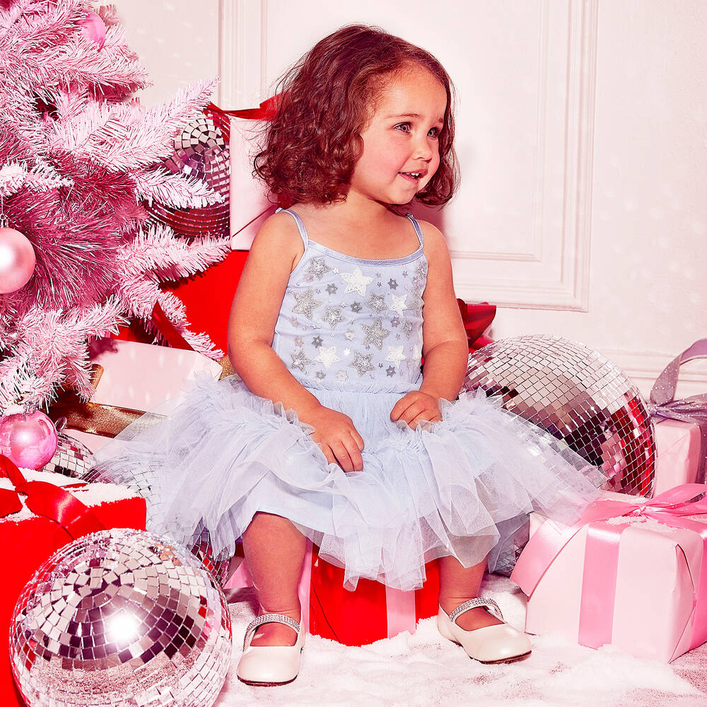 Tutu du Monde-Baby Girls Blue Tulle Star Tutu Dress | Childrensalon Outlet