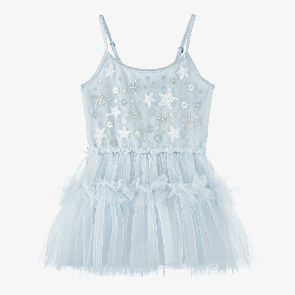 Tutu du Monde-Baby Girls Blue Tulle Star Tutu Dress | Childrensalon Outlet