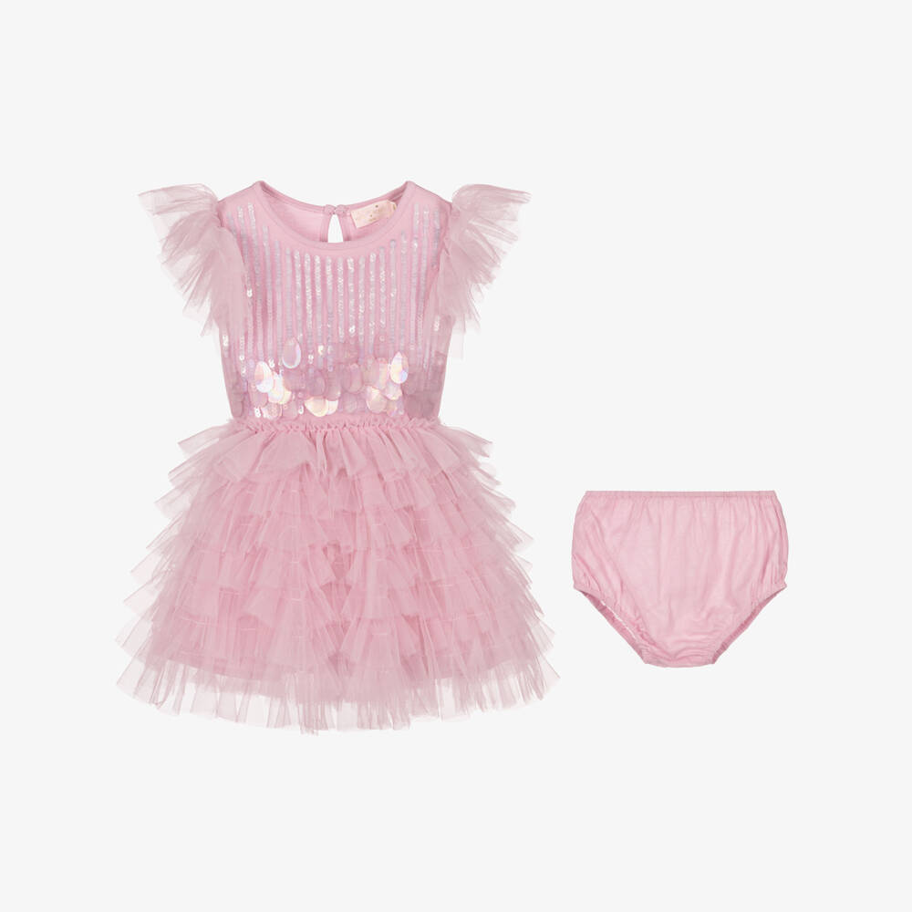 Tutu du Monde-Baby Girls Candy Pink Tulle Sequin Dress | Childrensalon Outlet