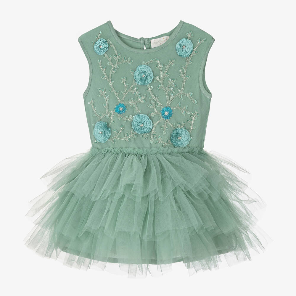 Tutu du Monde-Baby Girls Green Tulle Tutu Dress | Childrensalon Outlet