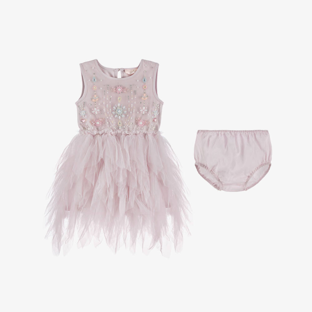 Tutu du Monde-Baby Girls Lilac Pink Tulle Dress | Childrensalon Outlet