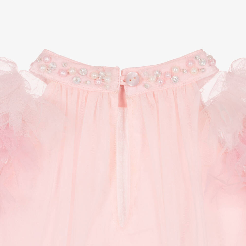 Tutu du Monde-Baby Girls Three-Tone Pink Tulle Dress | Childrensalon Outlet