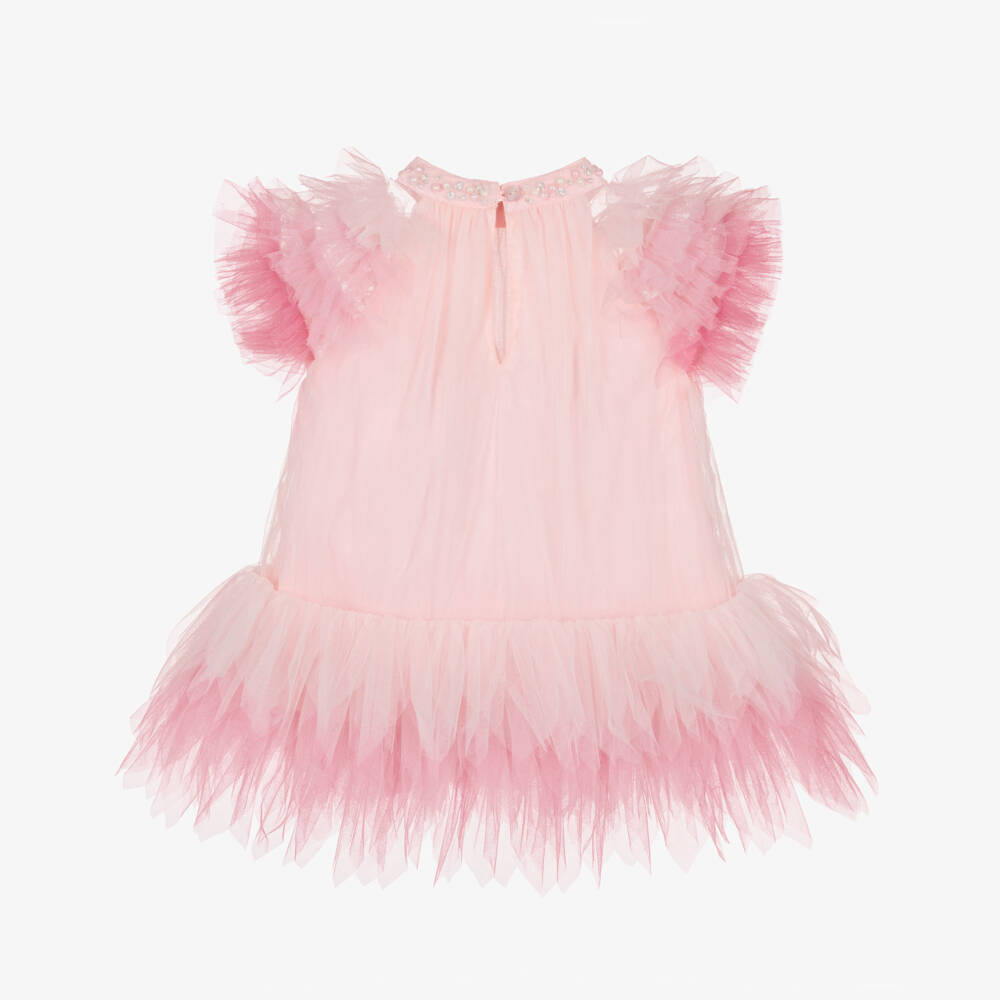 Tutu du Monde-Baby Girls Three-Tone Pink Tulle Dress | Childrensalon Outlet