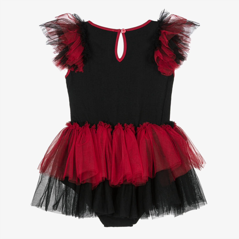 Tutu du Monde-Black & Red Zombies Sequin Cheerleader Tulle Dress | Childrensalon Outlet