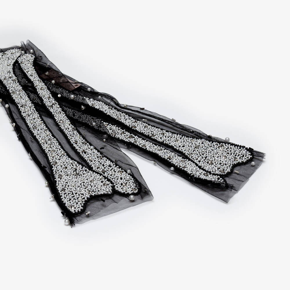 Tutu du Monde-Black & White Sequin Bone Leg Warmers | Childrensalon Outlet