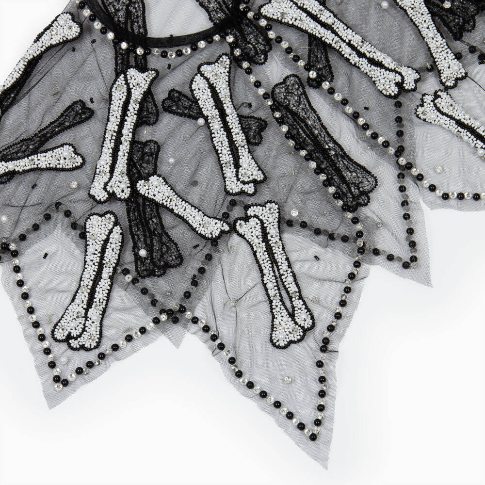 Tutu du Monde-Black & White Skeleton Bone Cape | Childrensalon Outlet