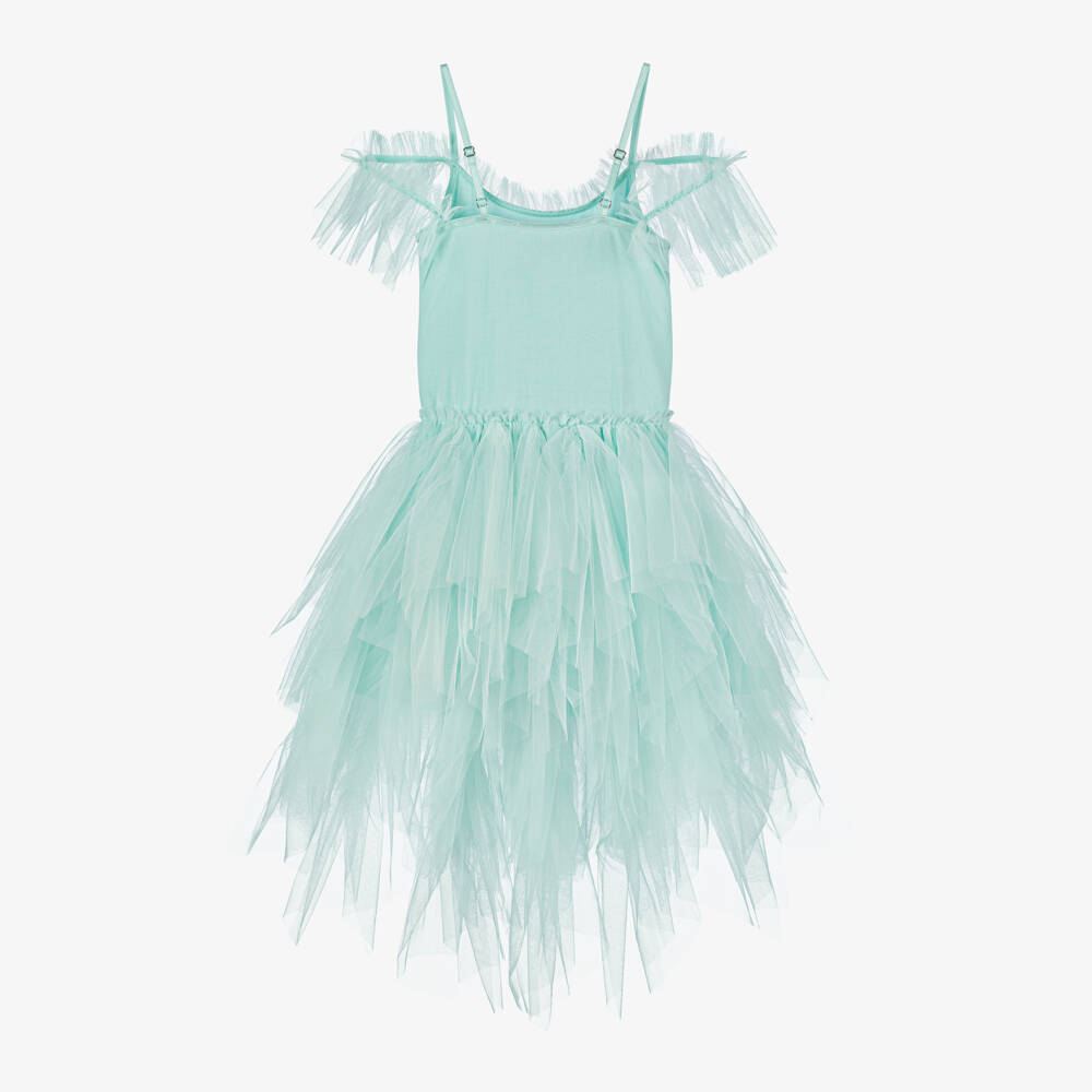 Tutu du Monde-Girls Aqua Floral Tulle Gown | Childrensalon Outlet