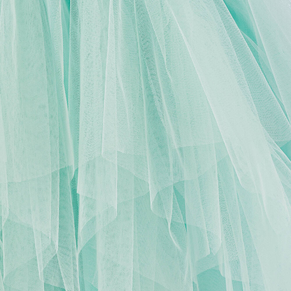 Tutu du Monde-Girls Aqua Floral Tulle Gown | Childrensalon Outlet