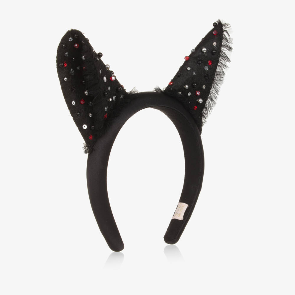Tutu du Monde-Girls Black Embellished Ear Hairband | Childrensalon Outlet