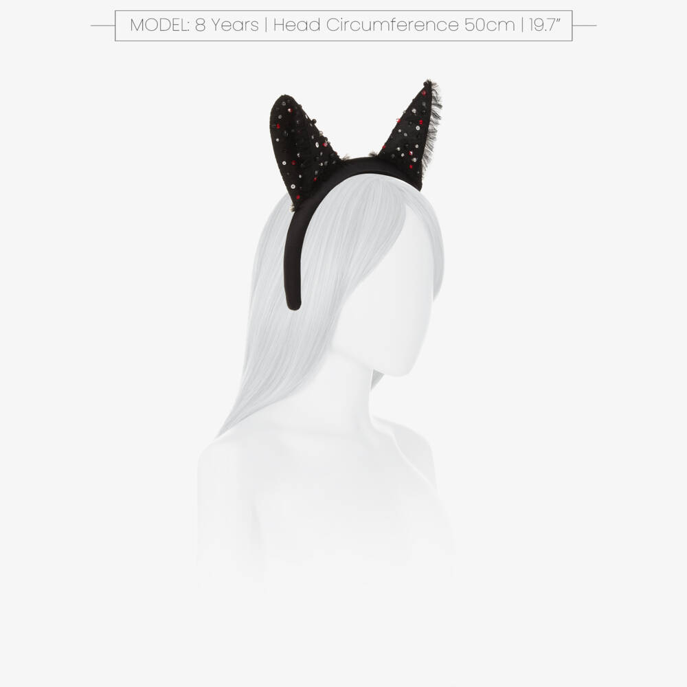 Tutu du Monde-Girls Black Embellished Ear Hairband | Childrensalon Outlet