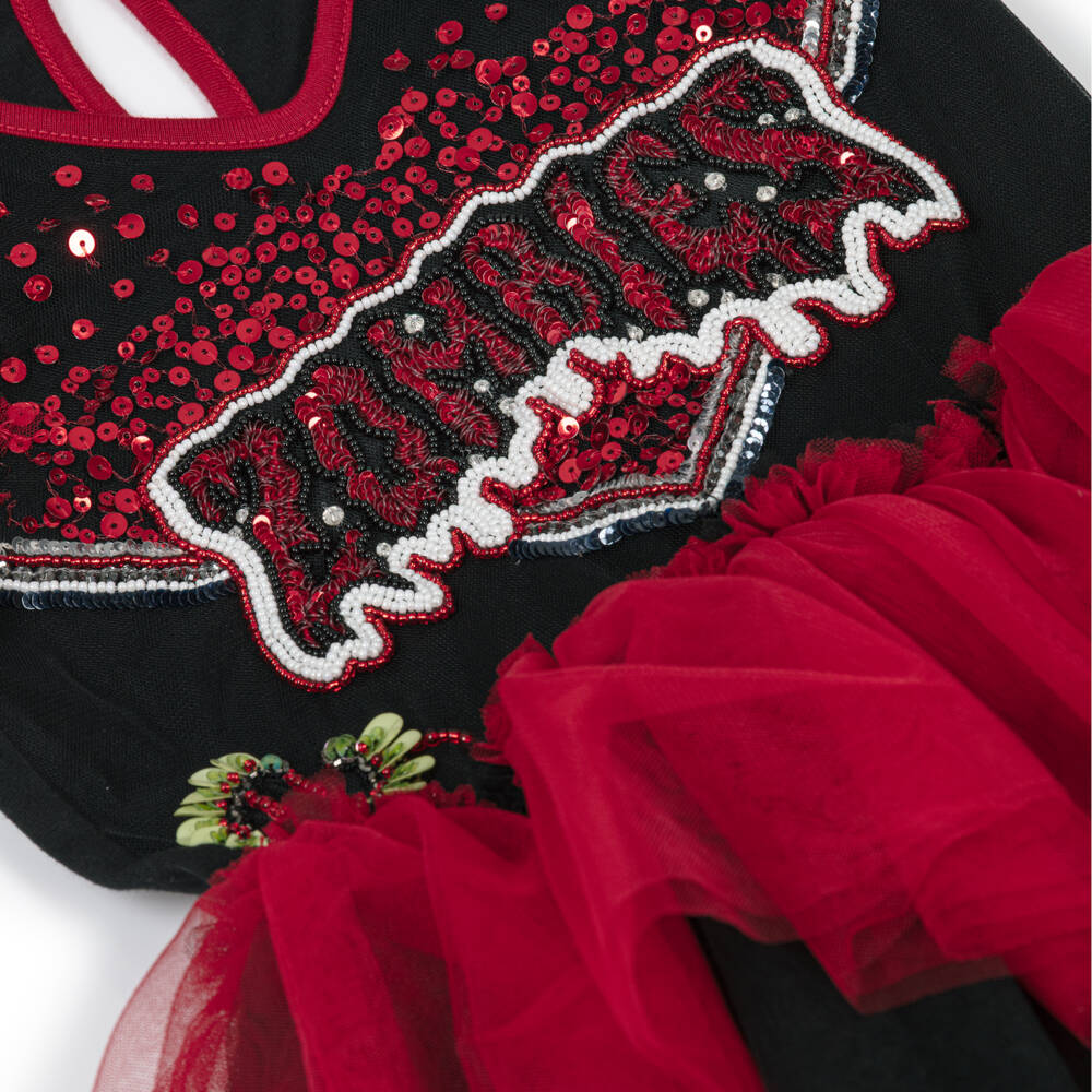Tutu du Monde-Girls Black & Red Tulle Zombies Cheerleader Dress | Childrensalon Outlet