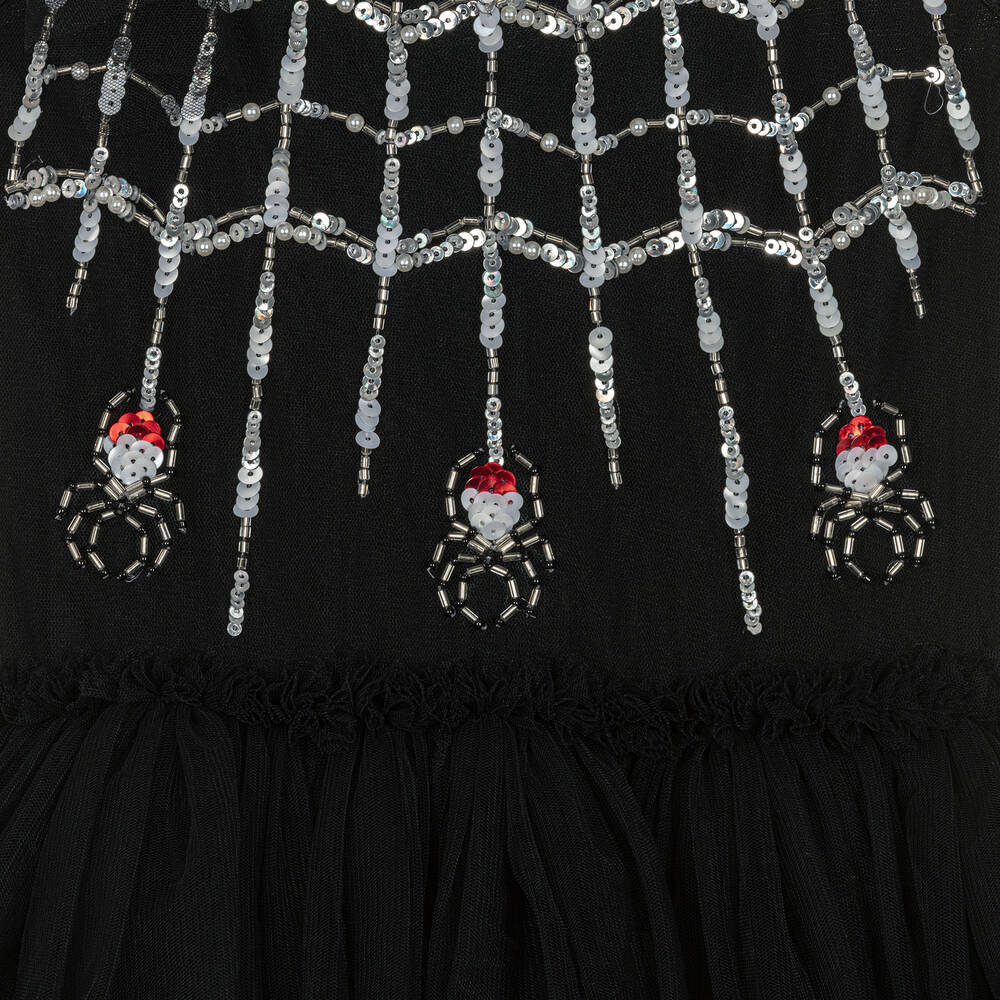 Tutu du Monde-Черное платье с юбкой-пачкой и паутиной | Childrensalon Outlet