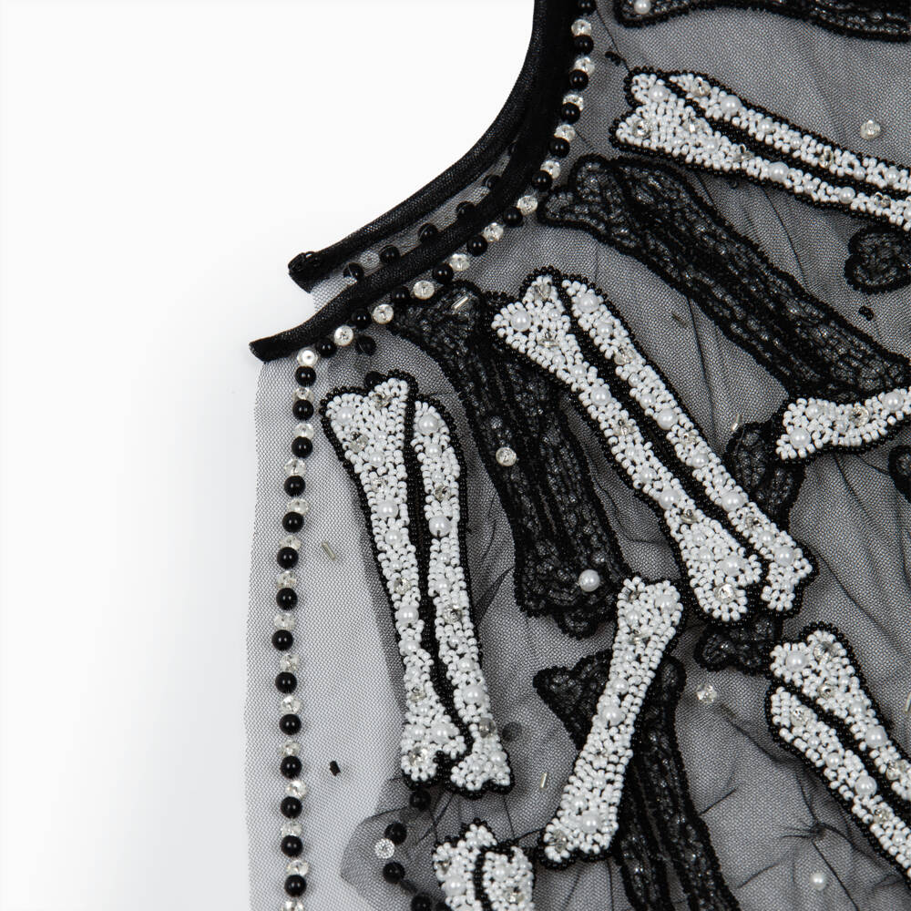 Tutu du Monde-Girls Black Tulle Bead & Sequin Halloween Cape | Childrensalon Outlet