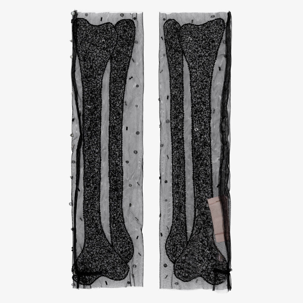 Tutu du Monde-Girls Black Tulle Halloween Footless Stockings | Childrensalon Outlet