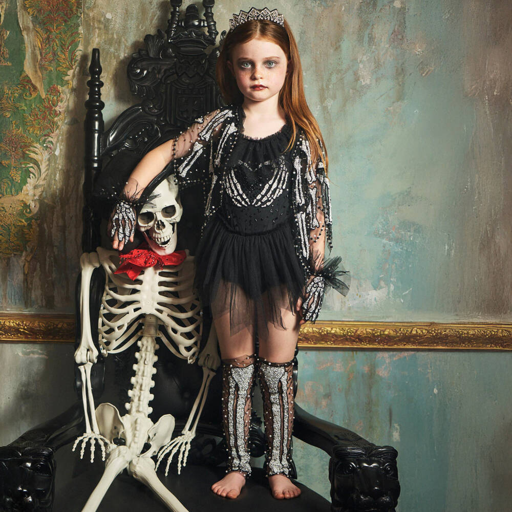 Tutu du Monde-Girls Black Tulle Skeleton Heart Halloween Costume | Childrensalon Outlet