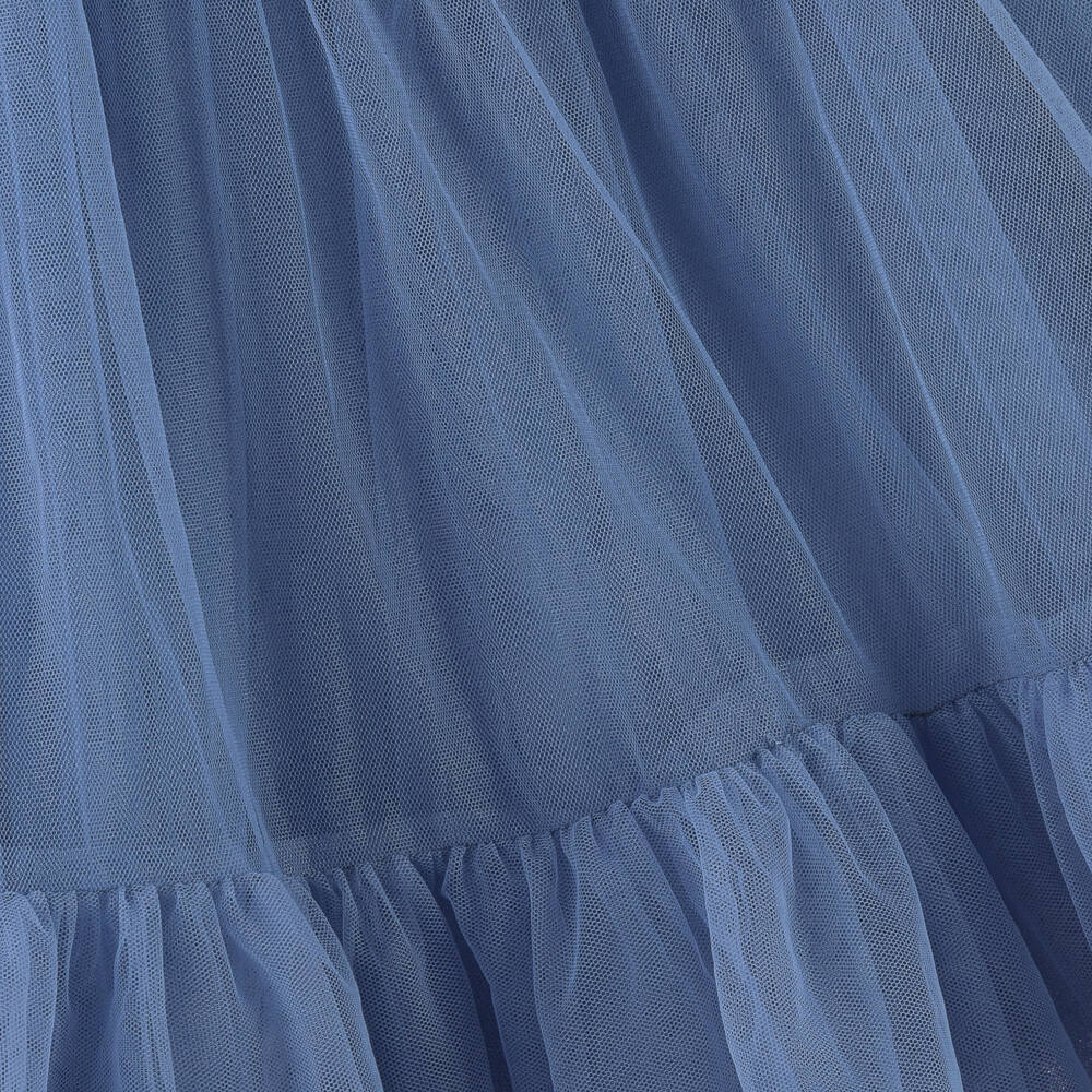 Tutu du Monde-Girls Blue Beaded Tulle Dress | Childrensalon Outlet