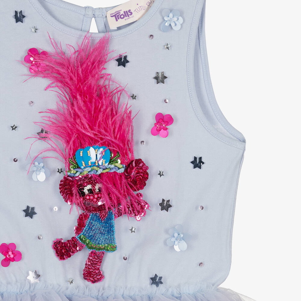 Tutu du Monde-Синее хлопковое платье Trolls для девочек | Childrensalon Outlet