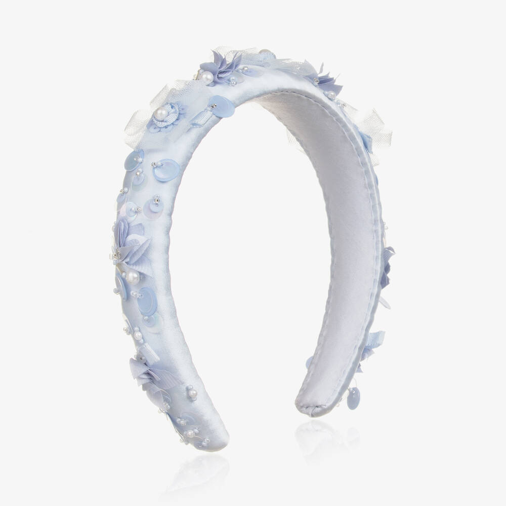Tutu du Monde-Girls Blue Sequin & Faux Pearl Hairband | Childrensalon Outlet