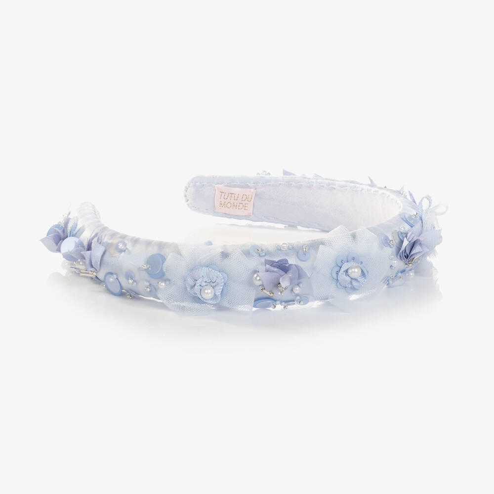 Tutu du Monde-Girls Blue Sequin & Faux Pearl Hairband | Childrensalon Outlet
