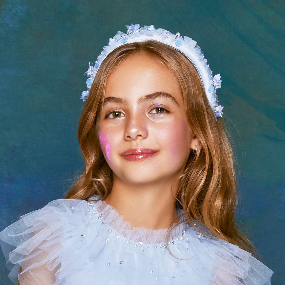 Tutu du Monde-Girls Blue Sequin & Faux Pearl Hairband | Childrensalon Outlet