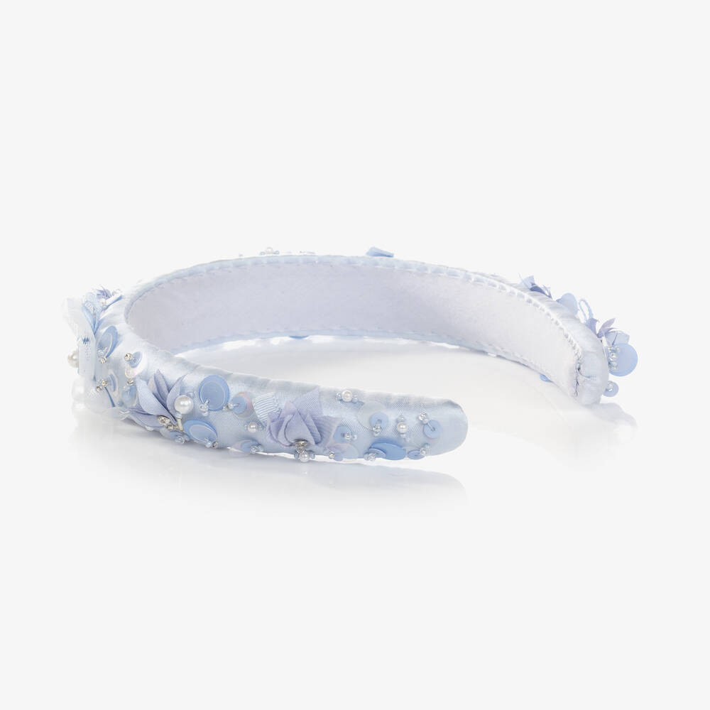 Tutu du Monde-Girls Blue Sequin & Faux Pearl Hairband | Childrensalon Outlet
