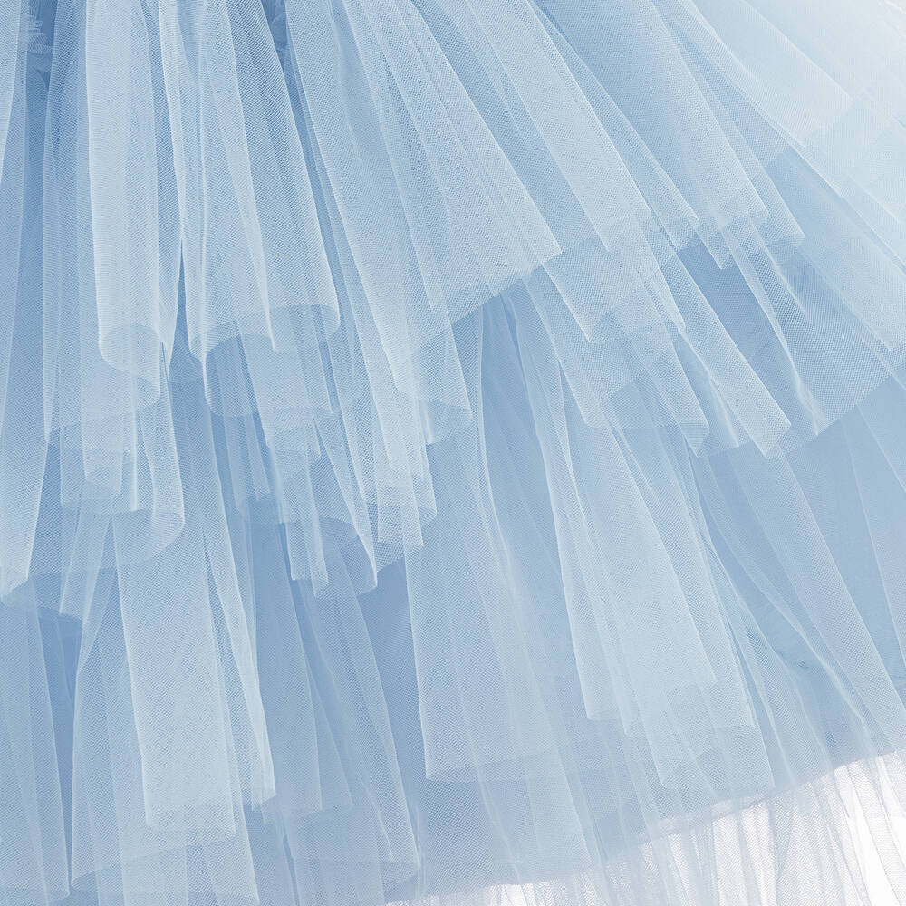 Tutu du Monde - Girls Blue Sequin, Feather & Tulle Dress