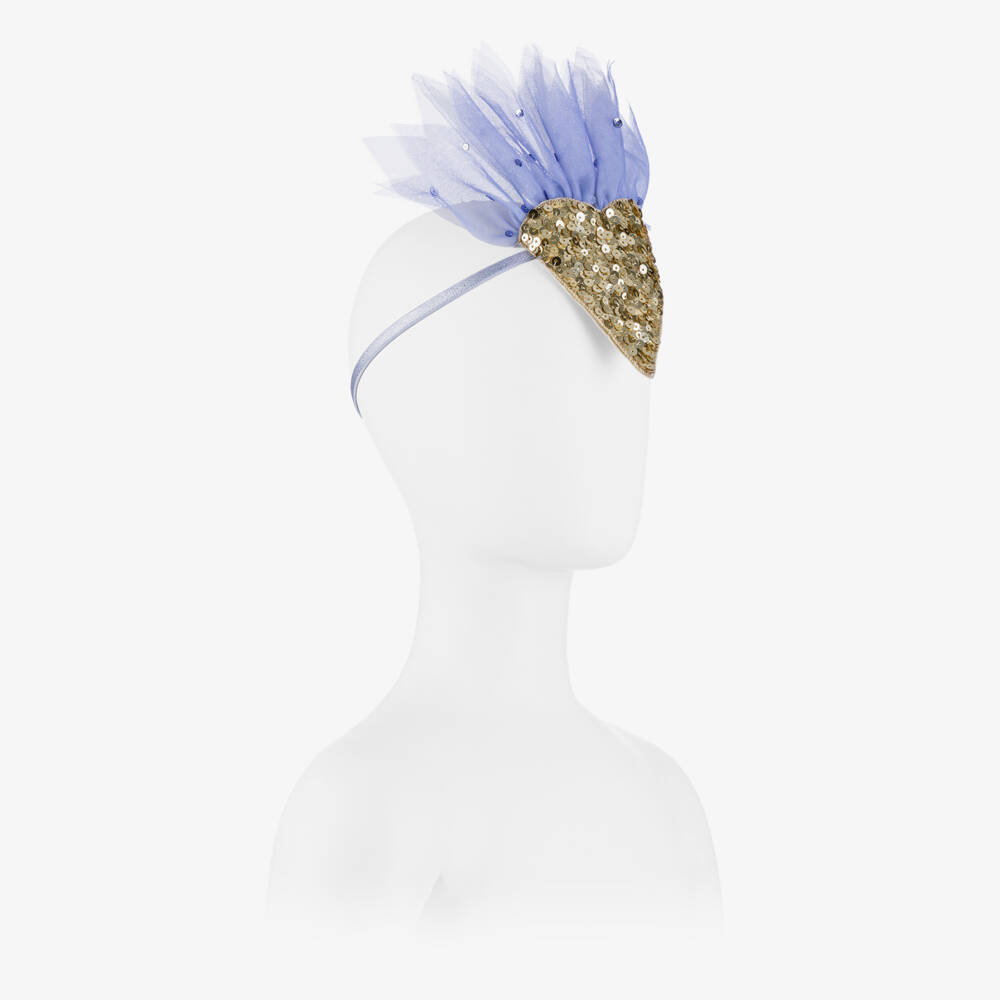 Tutu du Monde-Girls Blue Sequin Tulle Headband | Childrensalon Outlet