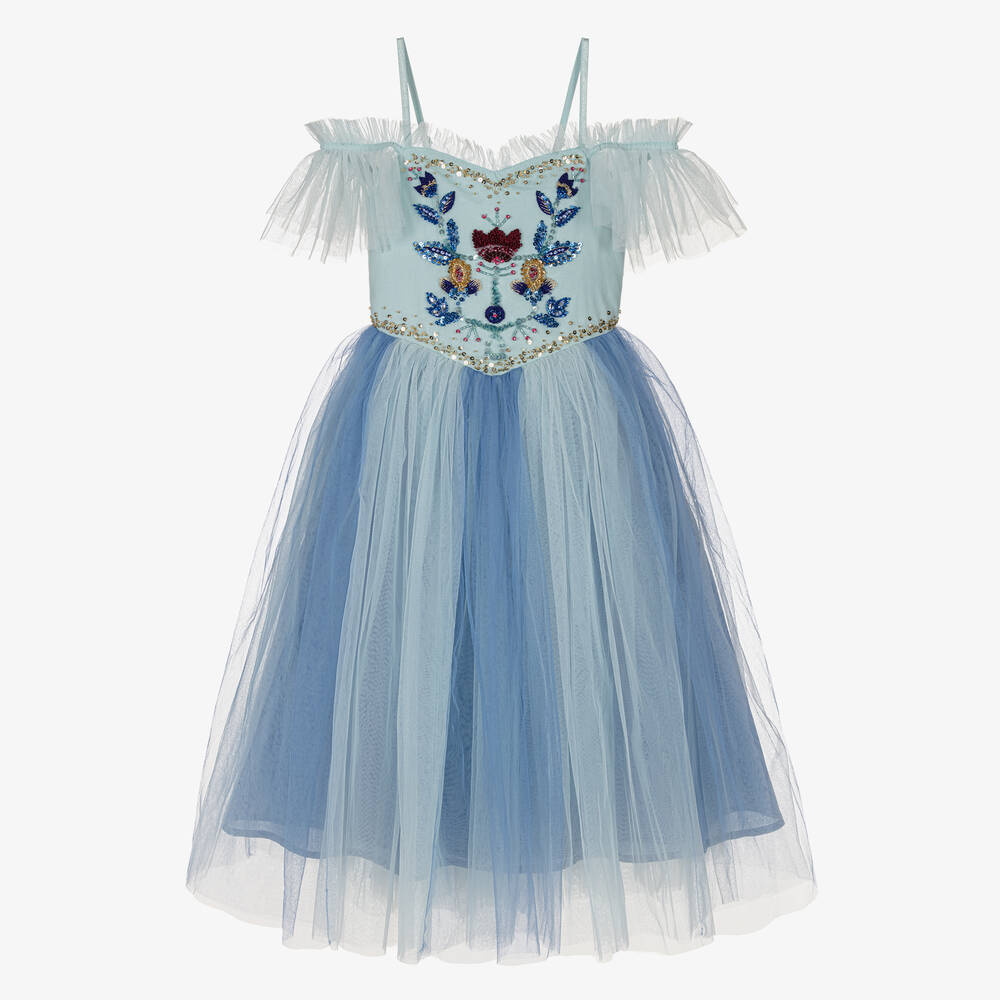 Tutu du Monde - Girls Blue Tulle Disney Dress | Childrensalon