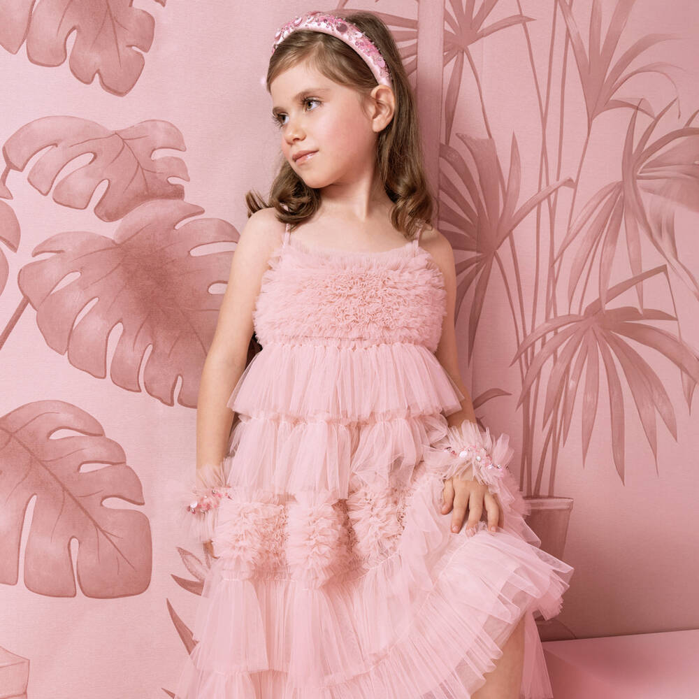 Tutu du Monde-Girls Blush Tiered Tulle Gown | Childrensalon Outlet