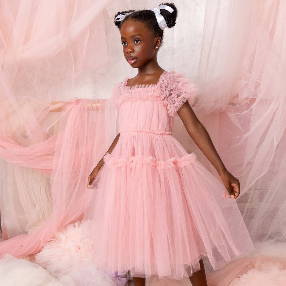 Tutu du Monde-Girls Blush Tulle Elegance Dress | Childrensalon Outlet