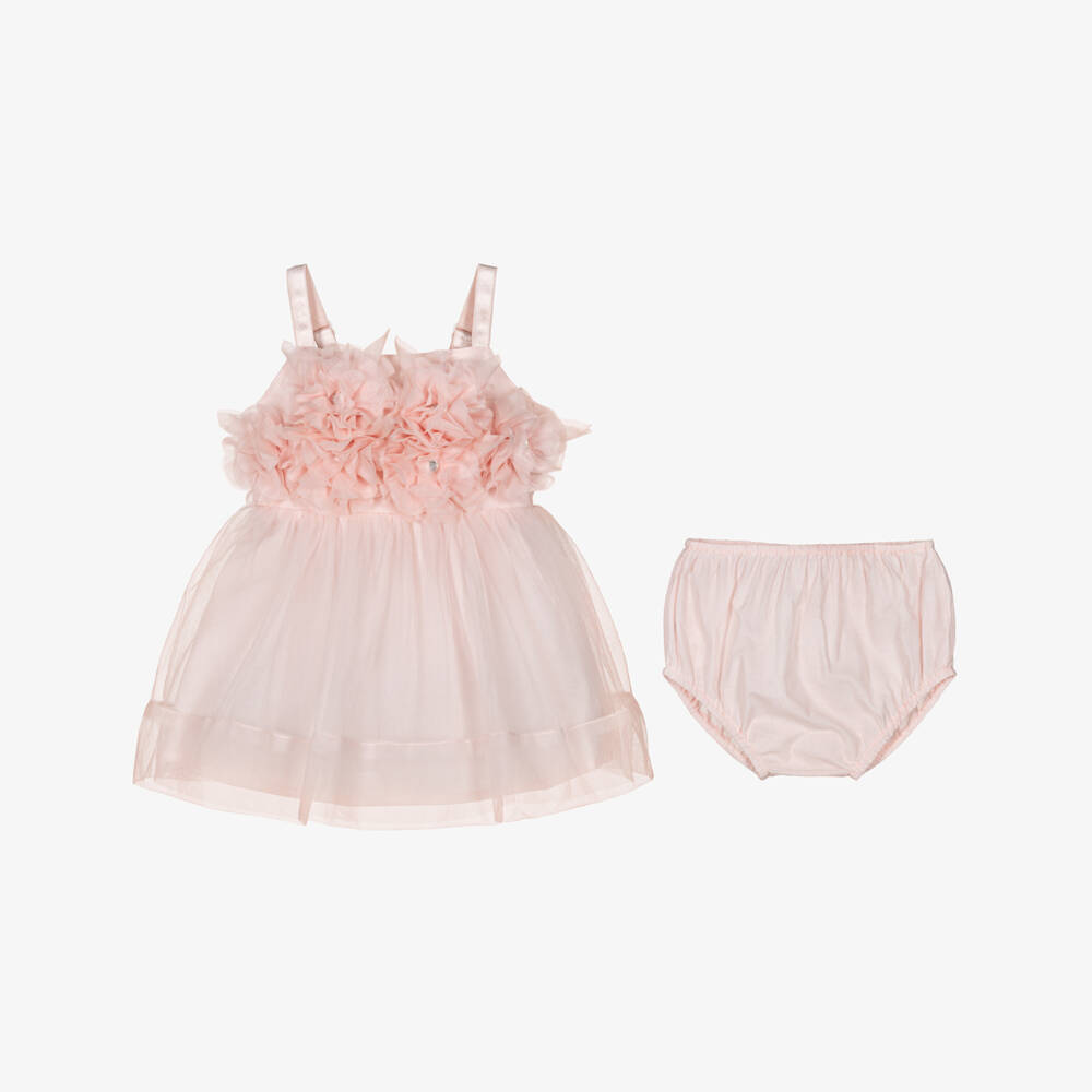 Tutu du Monde-Girls Blush Tulle Floral Dress | Childrensalon Outlet