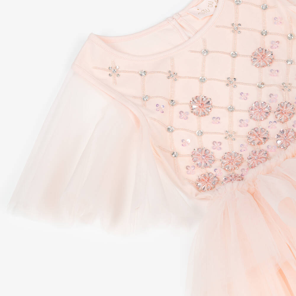 Tutu du Monde-Girls Blush Tulle Gemmed Gown | Childrensalon Outlet
