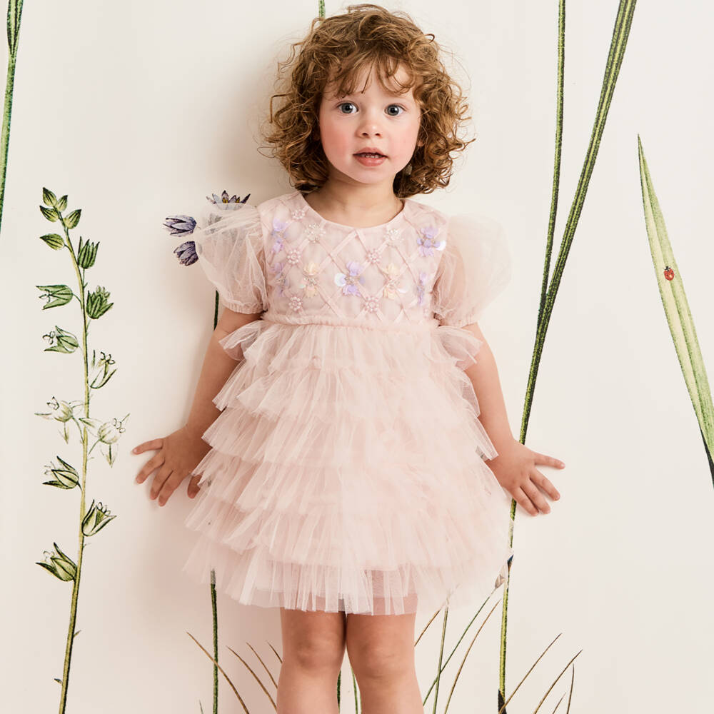 Tutu du Monde-Girls Blush Tulle & Sequin Gown | Childrensalon Outlet