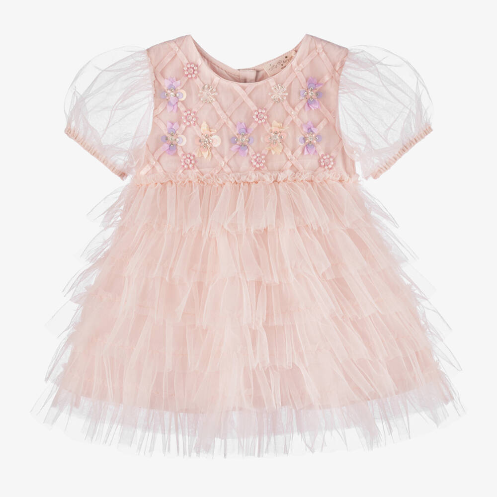 Tutu du Monde-Girls Blush Tulle & Sequin Gown | Childrensalon Outlet