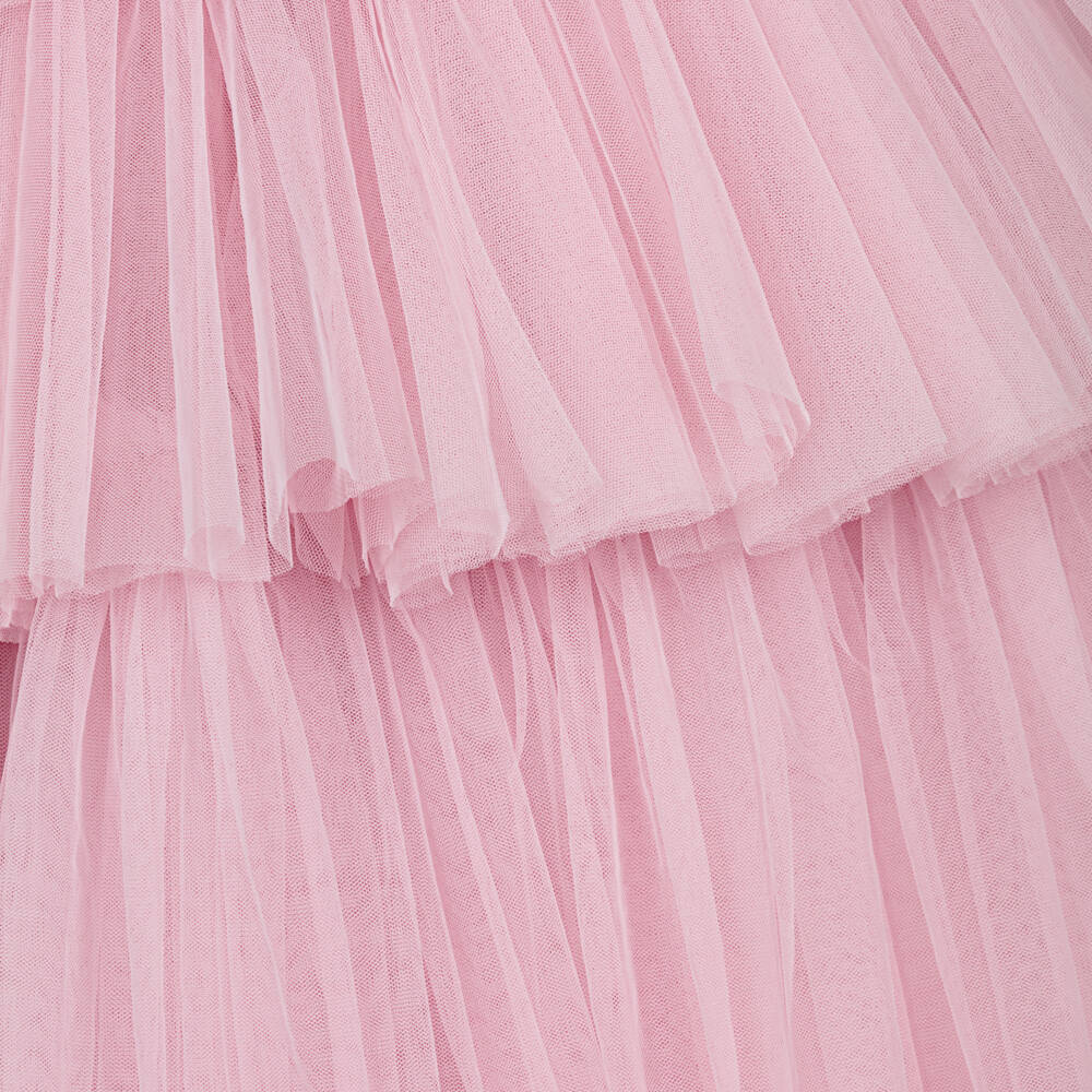 Tutu du Monde-Girls Candy Pink Tulle Dress with Sequin Embellishments | Childrensalon Outlet